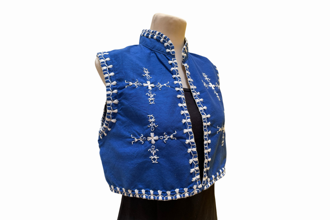 HeritageFinds Kantarines Weave Vest with Itneg Embroidery