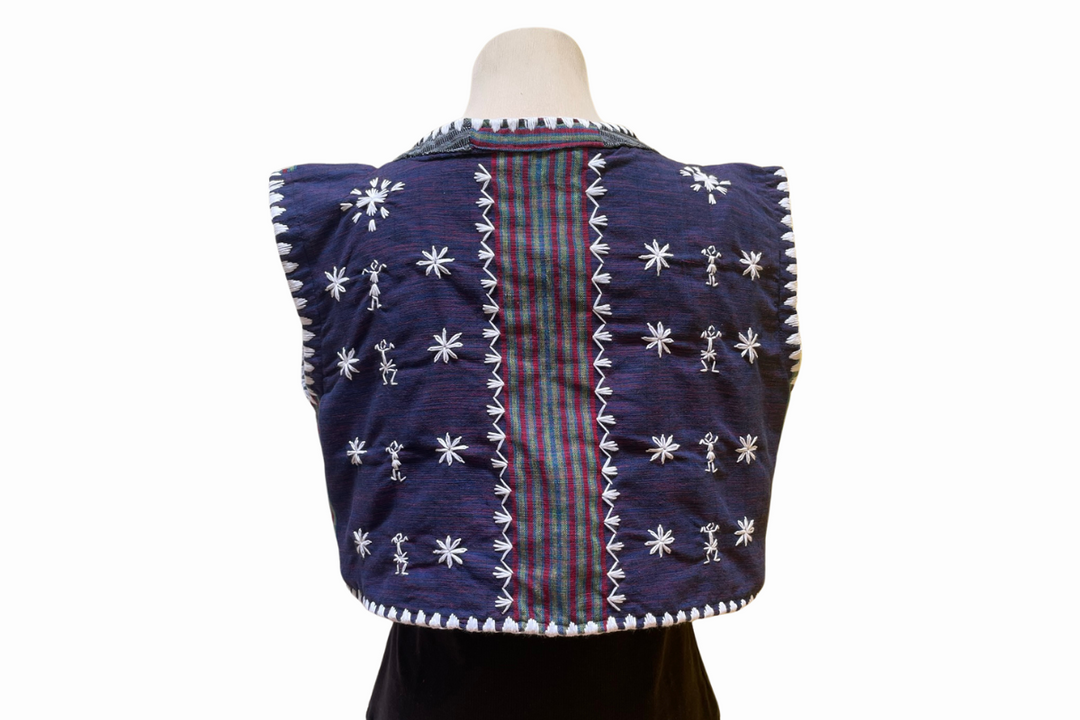 HeritageFinds Kantarines Weave Vest with Itneg Embroidery