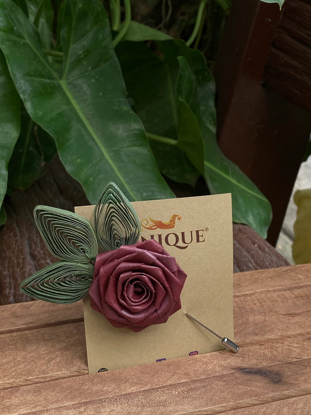 Punique Rose Brooch Pin
