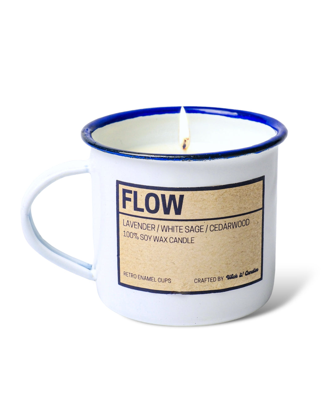 Wick It! Scented Flow (Lavender/White Sage/Cedarwood) Scented Candle