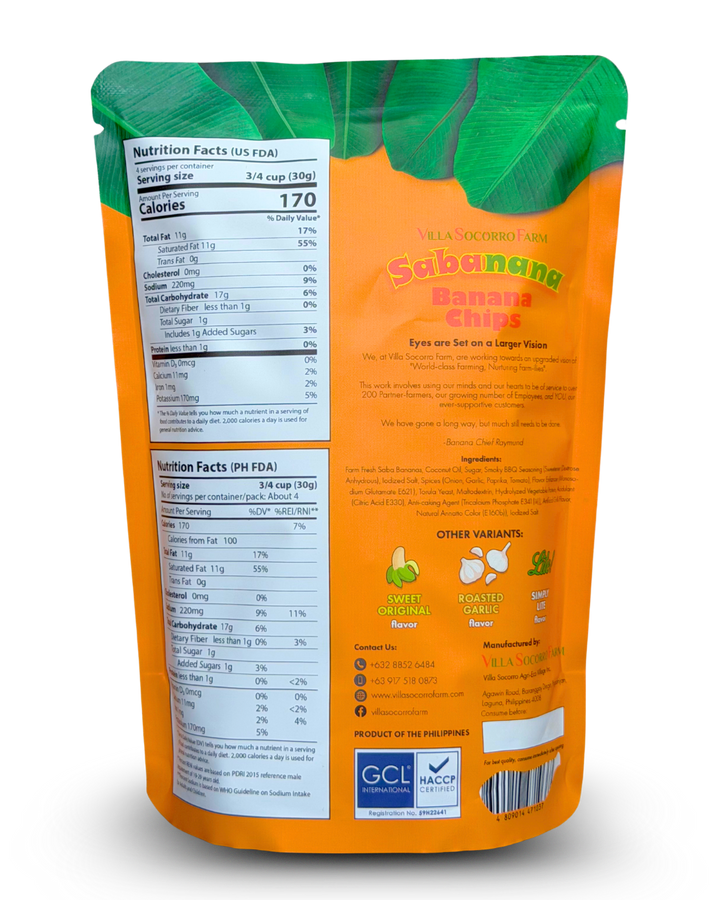 Villa Socorro Farm Sabanana Banana Chips