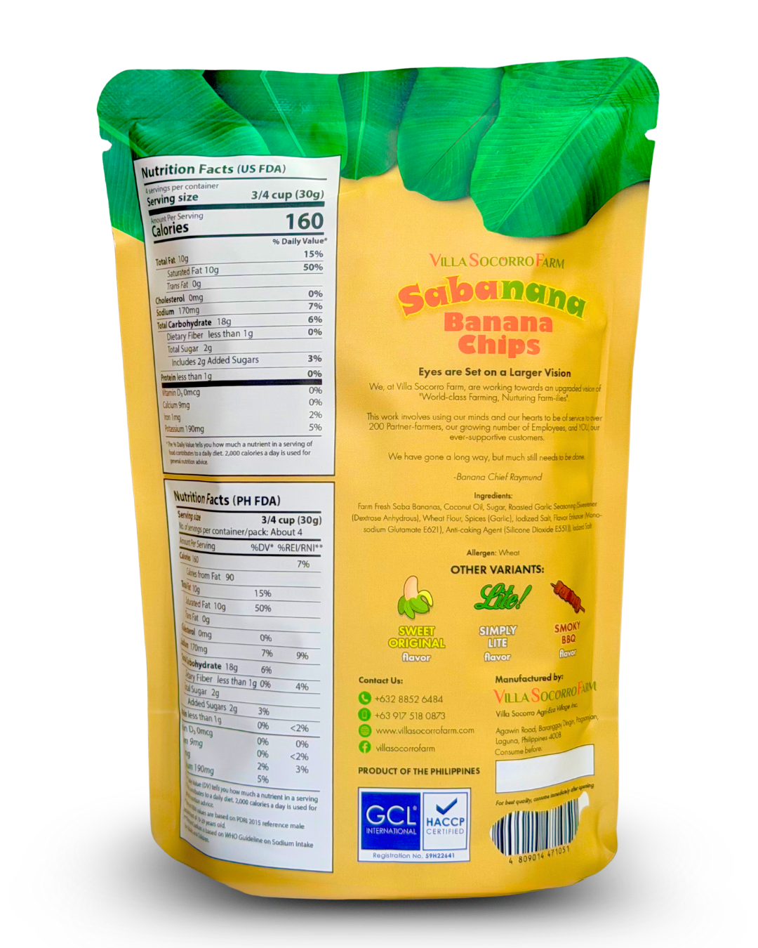 Villa Socorro Farm Sabanana Banana Chips