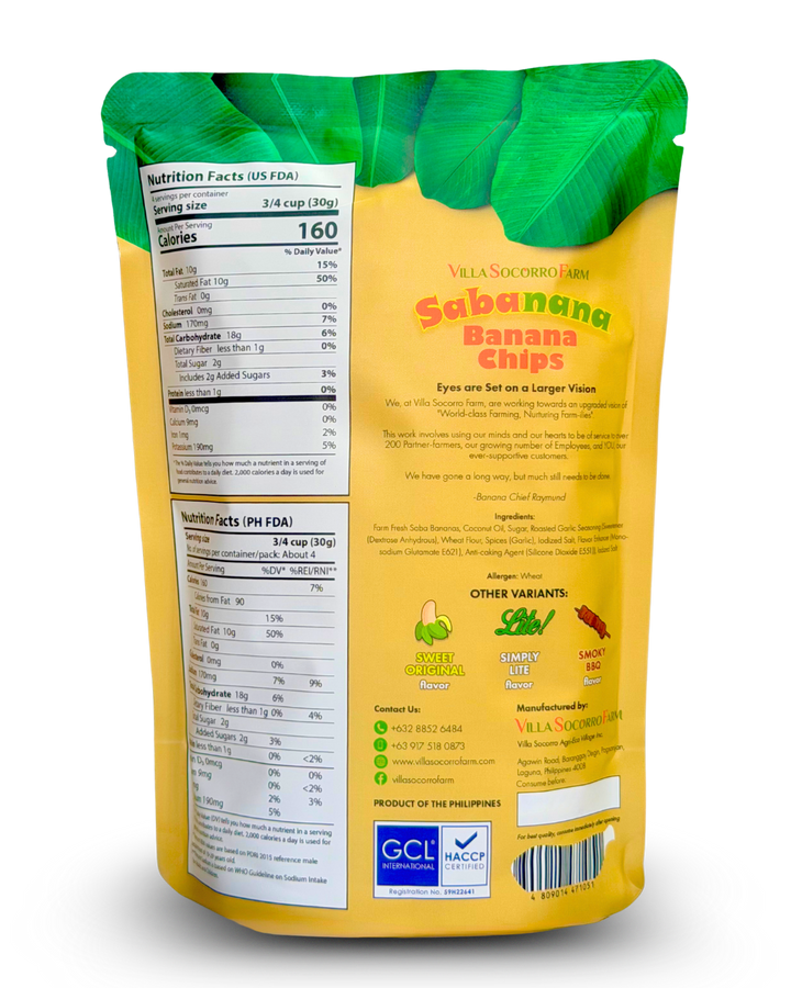 Villa Socorro Farm Sabanana Banana Chips