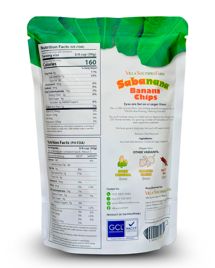 Villa Socorro Farm Sabanana Banana Chips