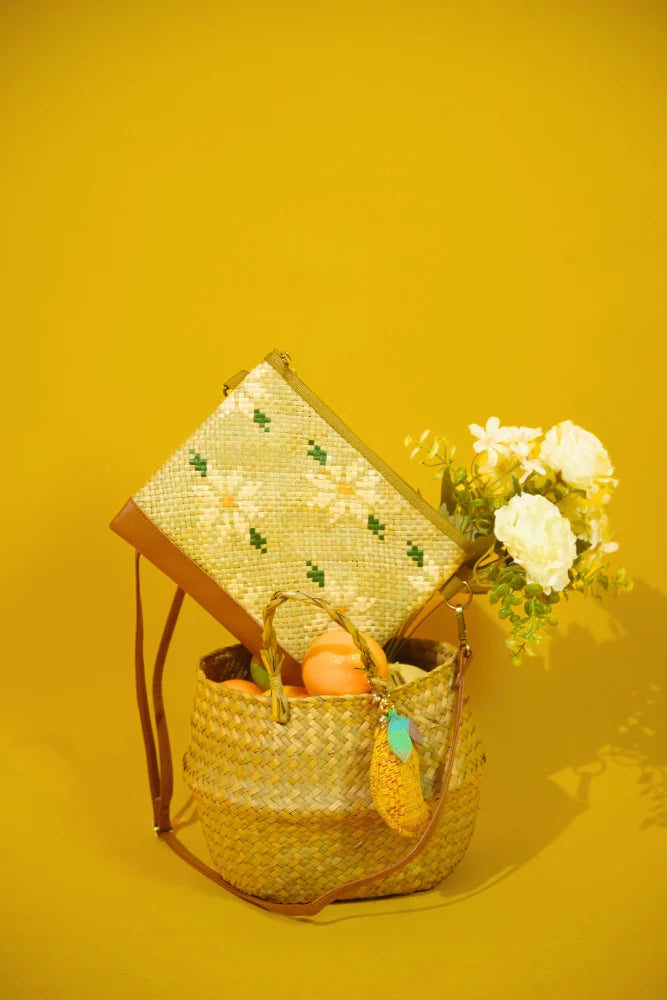 Woven Maya Tikog Grass Sling Bag