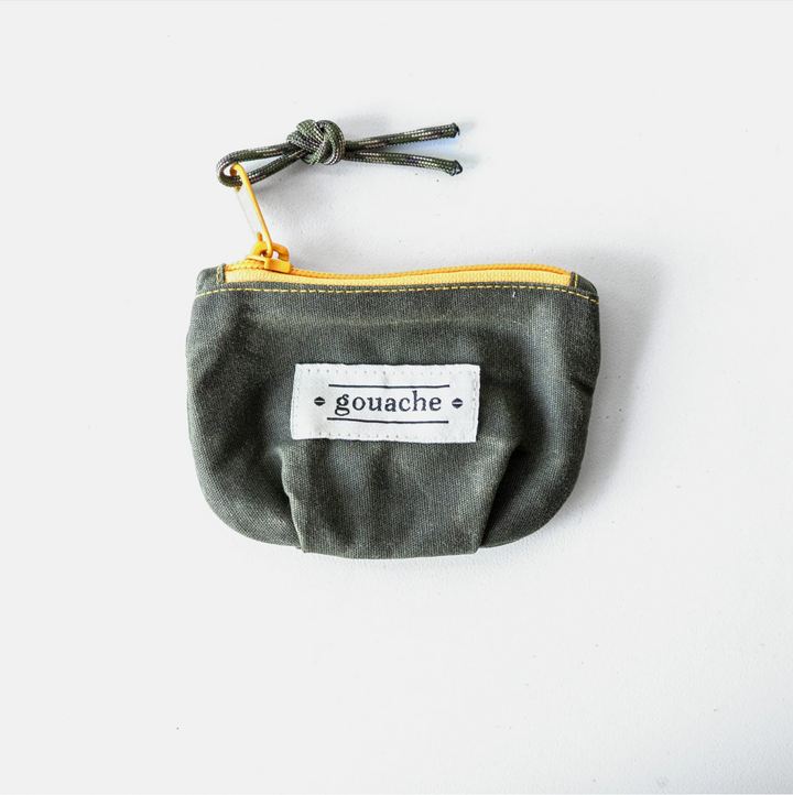 Gouache Ted Waxed Canvas Coin Purse