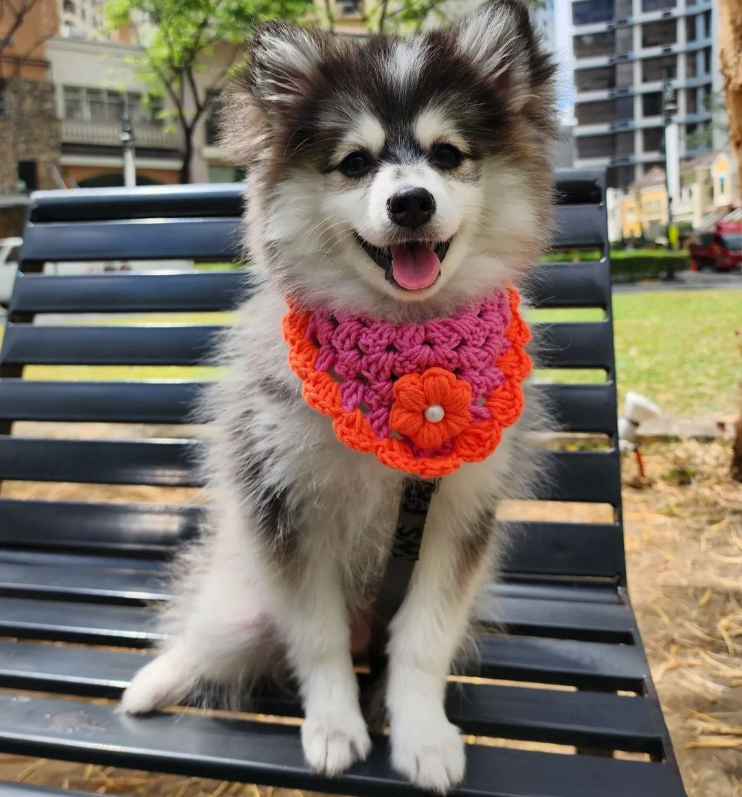 Isla Marikit Adjustable Pet Bandana Crochet