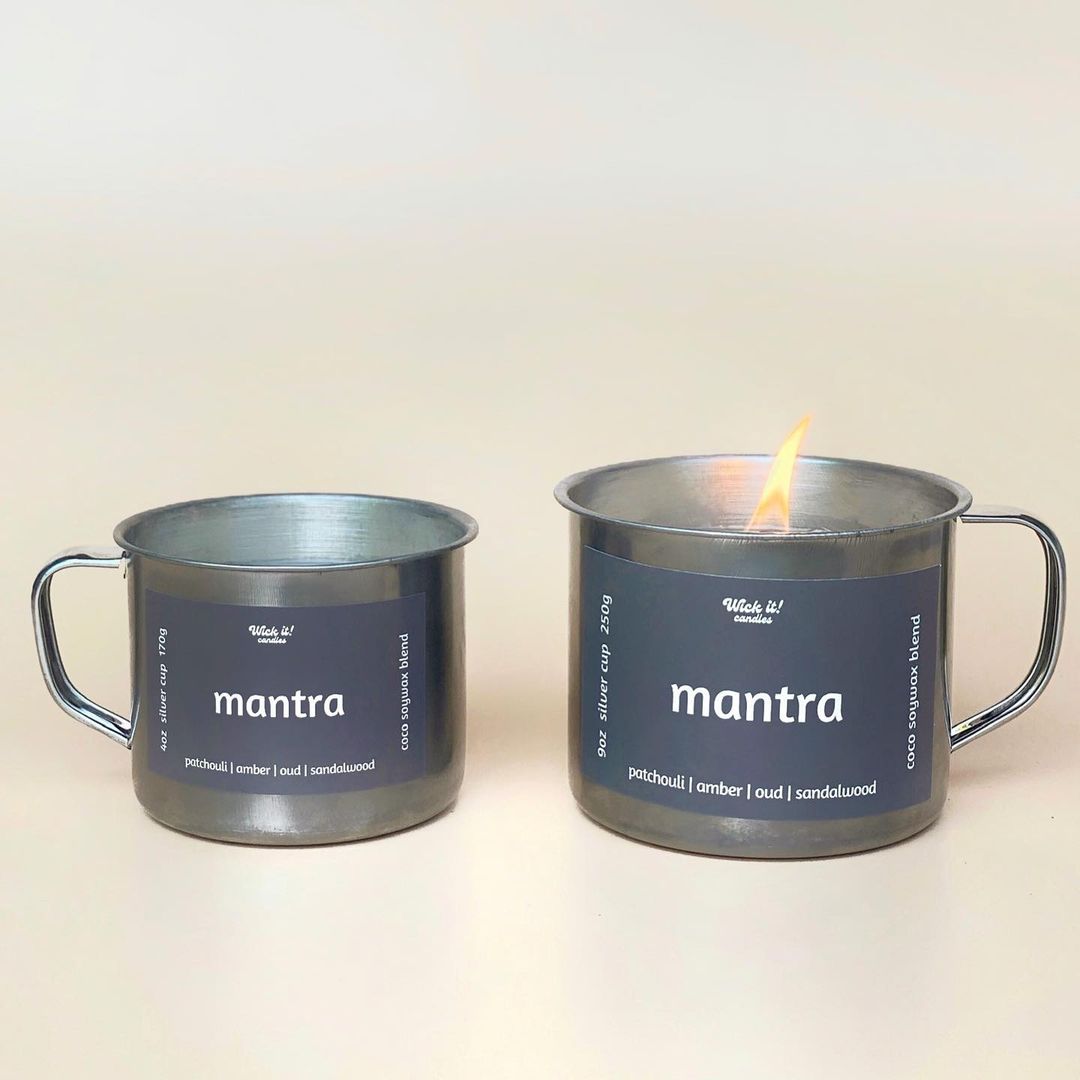 Wick It! Candles Mantra (Patchouli/Amber/Oud) Scented Candle