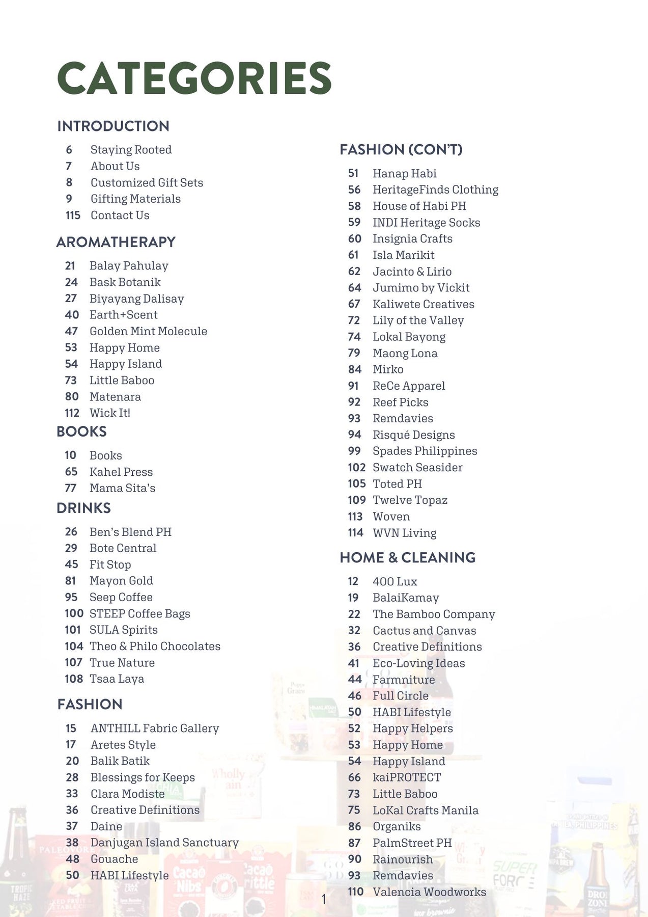 Roots Collective Product Catalogue • 2024 Issue 1 Roots Collective PH