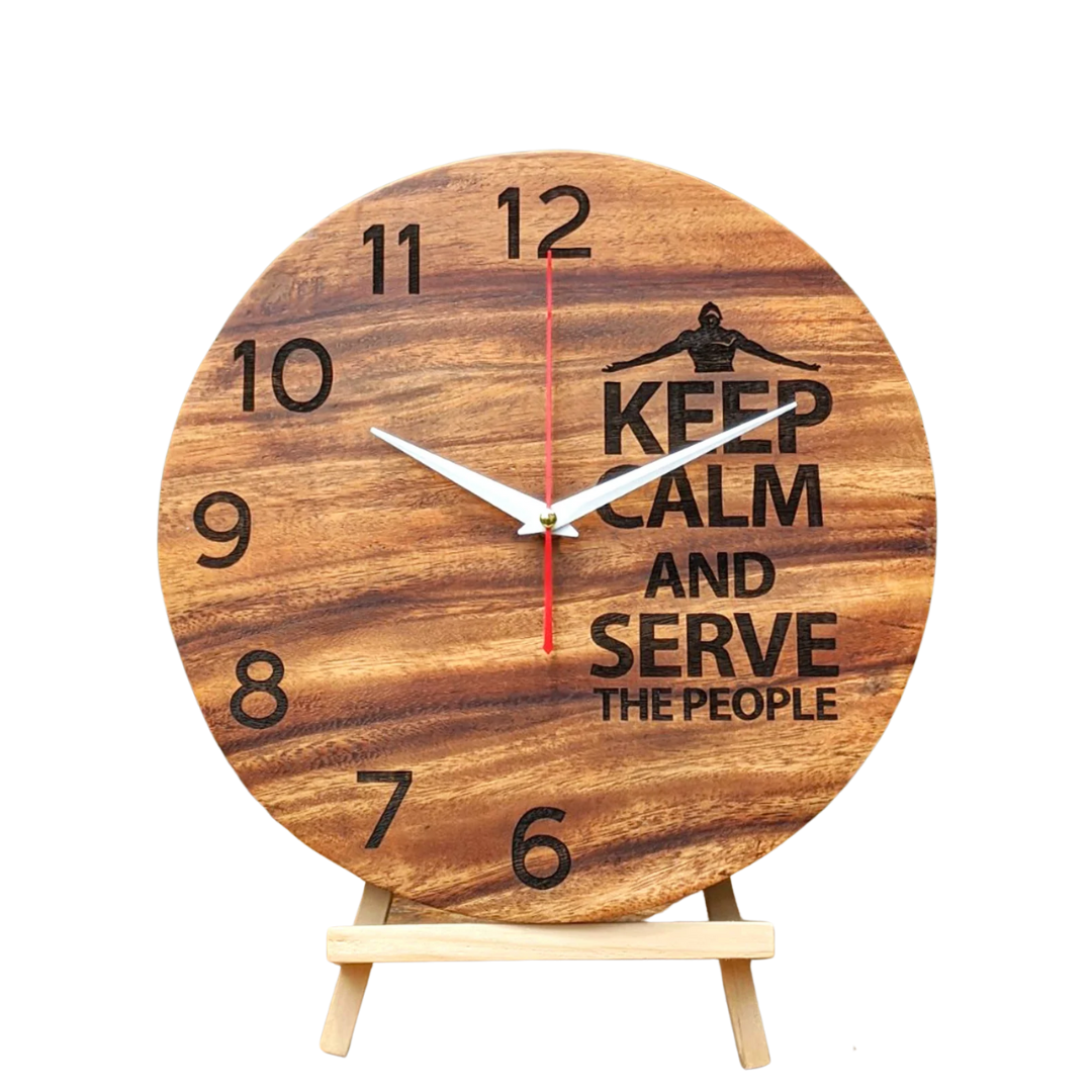 Kyu Philippines Wooden Wall Clock 13 Inches