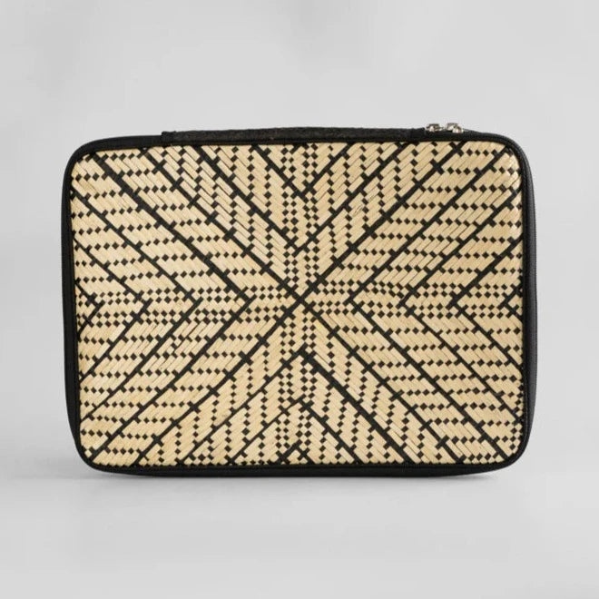 Woven Abre Tikog Grass Laptop Sleeve in Sinag