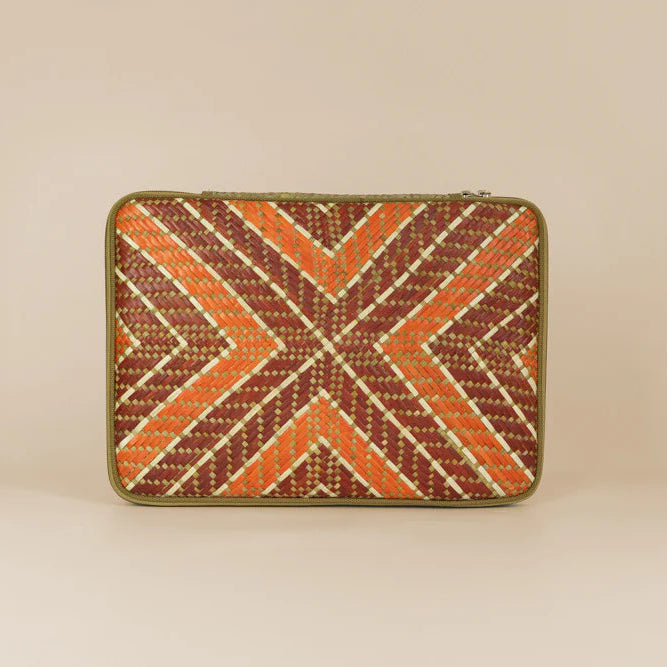 Woven Abre Tikog Grass Laptop Sleeve in Sinag