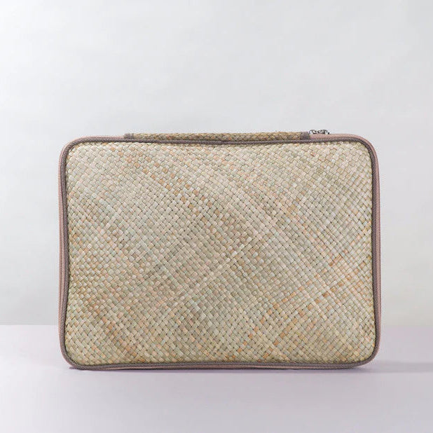 Textured laptop sleeve on a white background