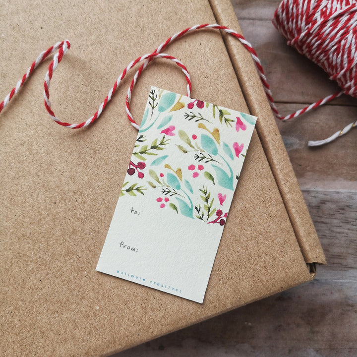 Kaliwete Creatives Cherries and Sea Foam Christmas Tag