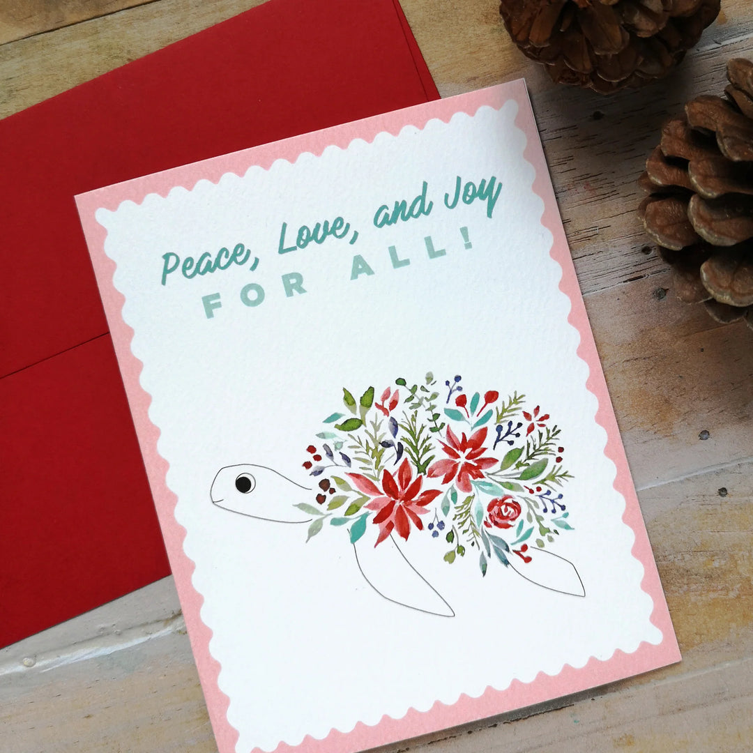 Kaliwete Creatives	Peace Turtle Blank Christmas Card