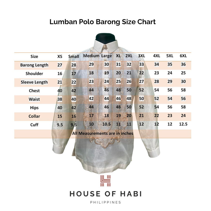 House of Habi PH Lumban Polo Barong (Short Sleeves)