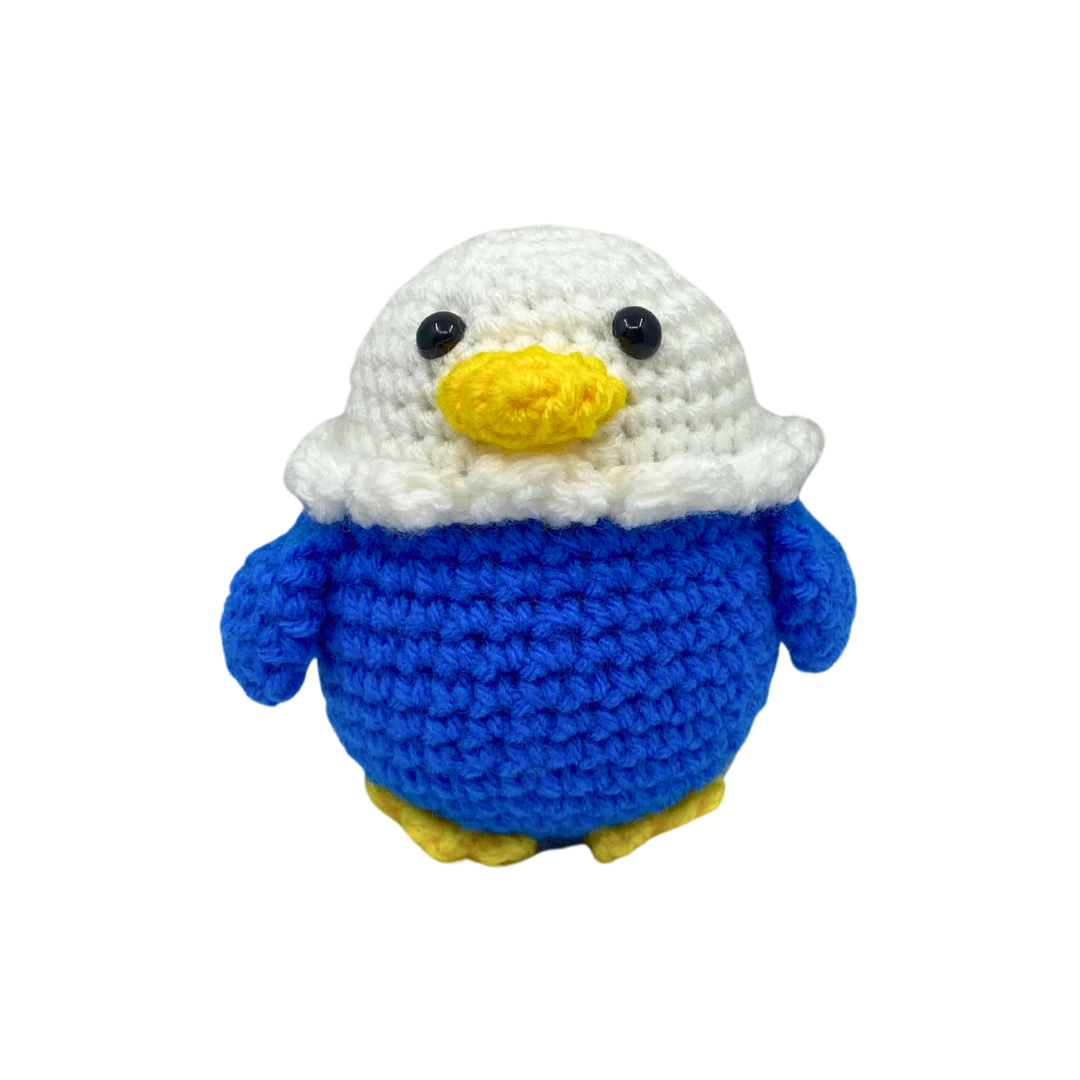 400 Lux Hand Crocheted Blue Eagle Plushie