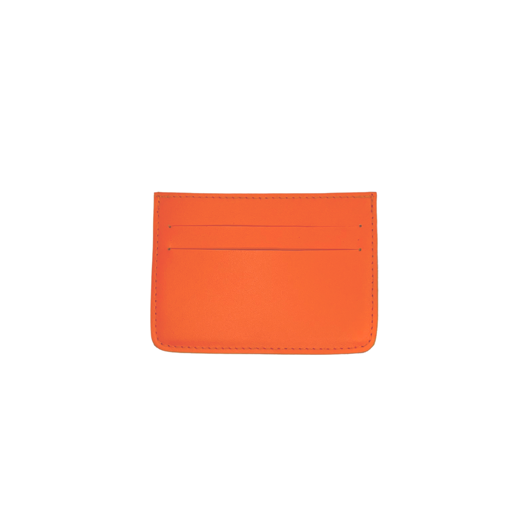 Woven Bulsa Card Holder in Orange Leather