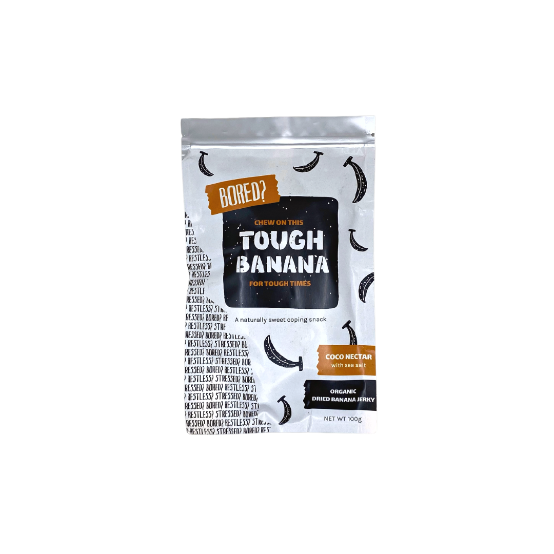 Tough Banana Organic Dried Banana Jerky Coco Nectar with Sea Salt Flavor