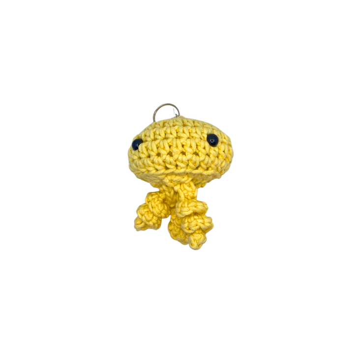 400 Lux Hand Crocheted Jellyfish Keychain
