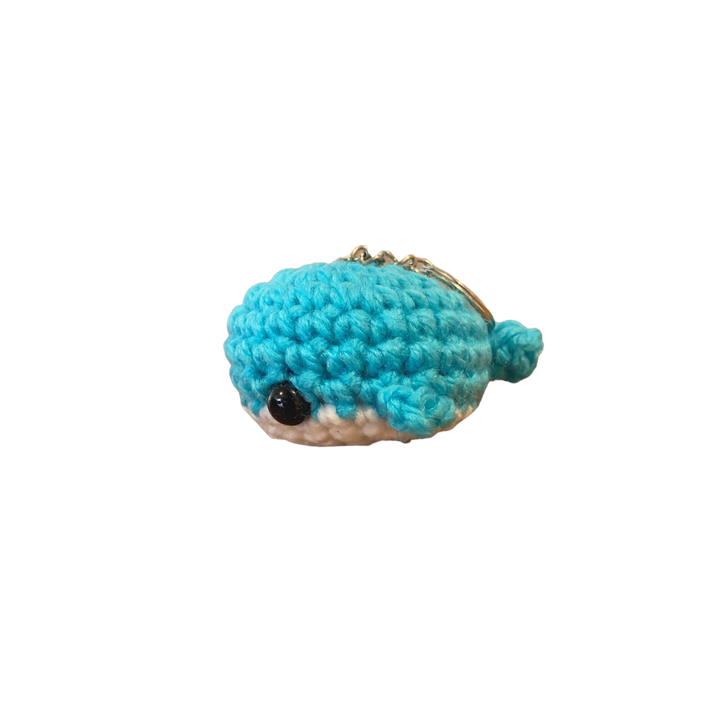 400 Lux Hand-Crocheted Whale Keychain