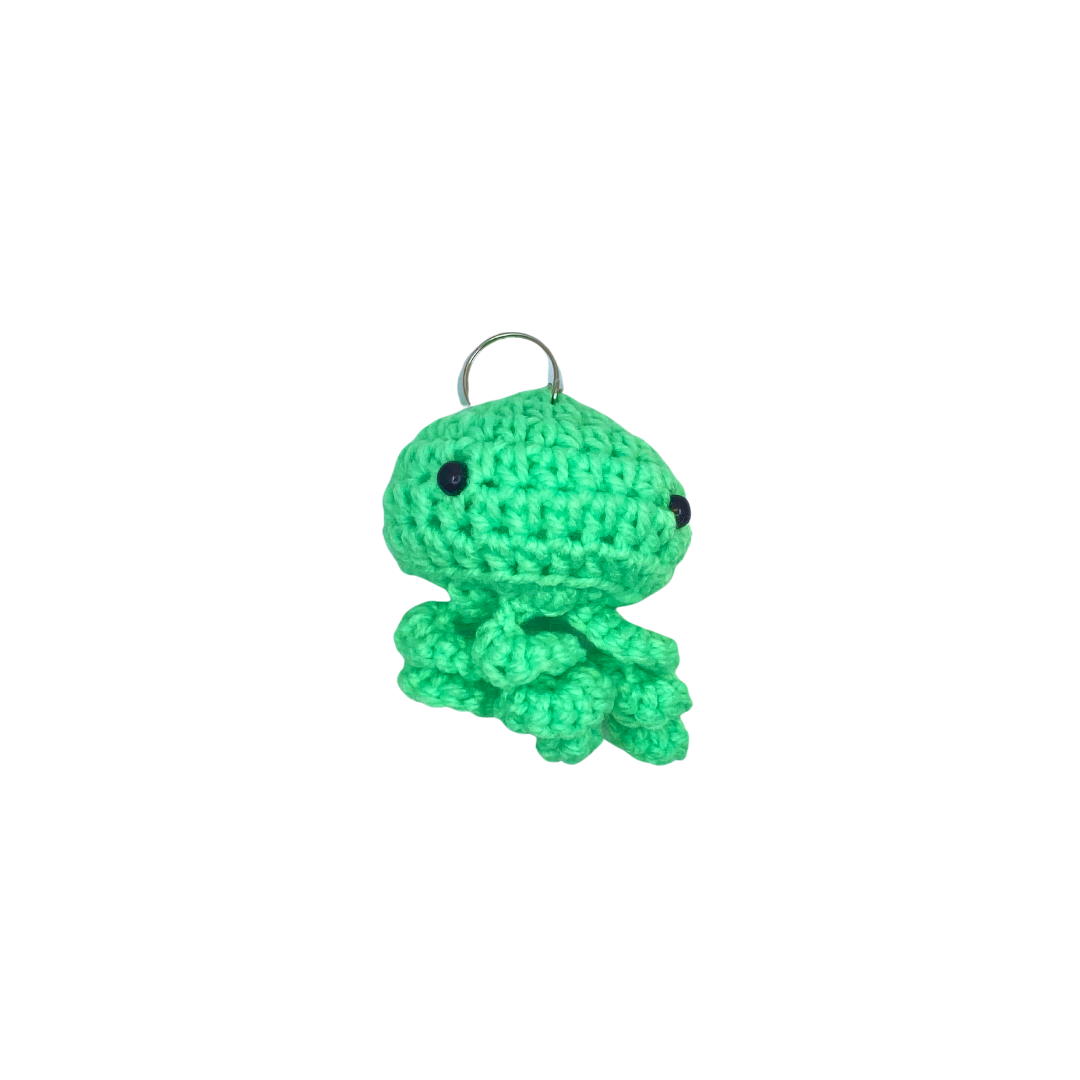 400 Lux Hand Crocheted Jellyfish Keychain
