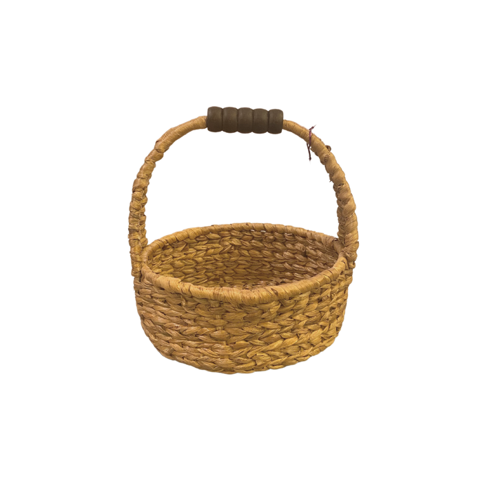 Remdavies Handwoven Water Hyacinth Round Basket