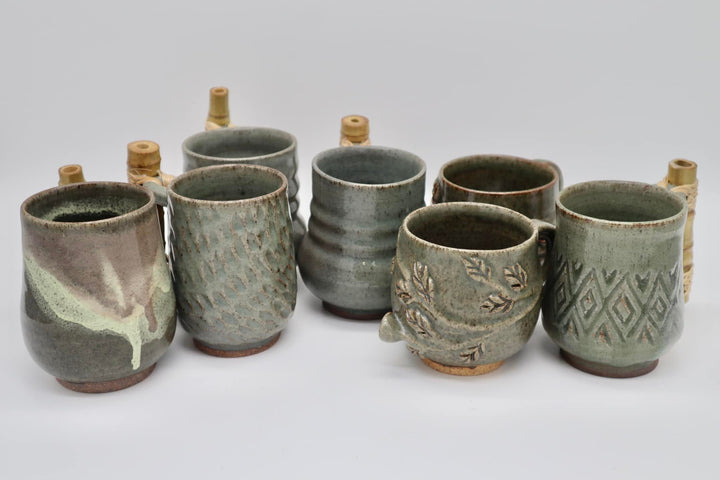 Siegrid Bangyay Sagada Pottery Pitted Ceramic Bamboo Mug