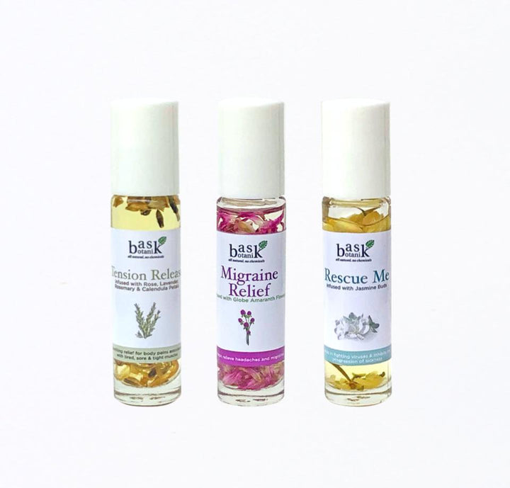 Bask Botanik Relief Set (3 Essential Oil Rollers) - Roots Collective PH