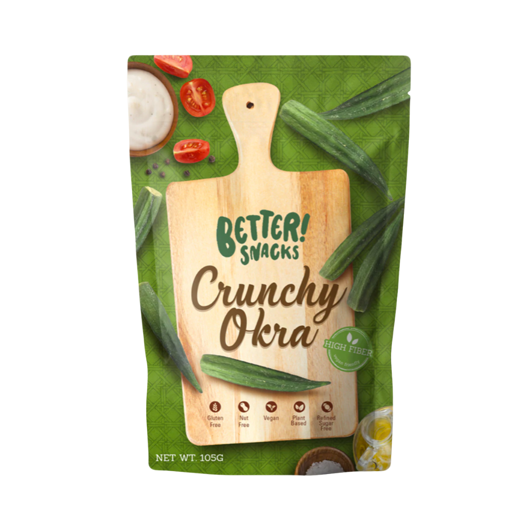 Better Snacks Crunchy Okra Vacuum-Fried Vegetable Chips