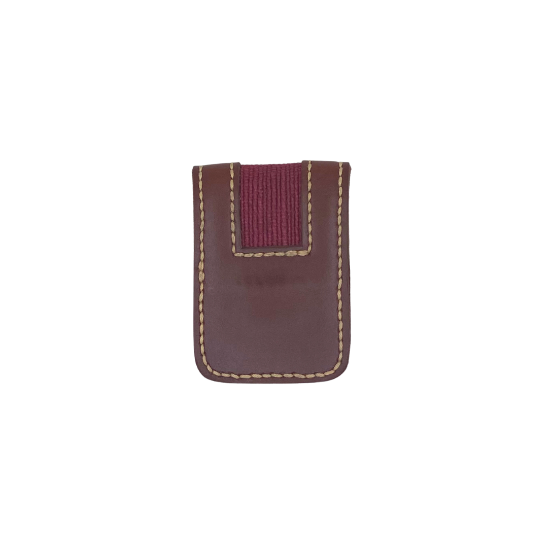 Obrano Leather and Heritage Weaves Money Clip