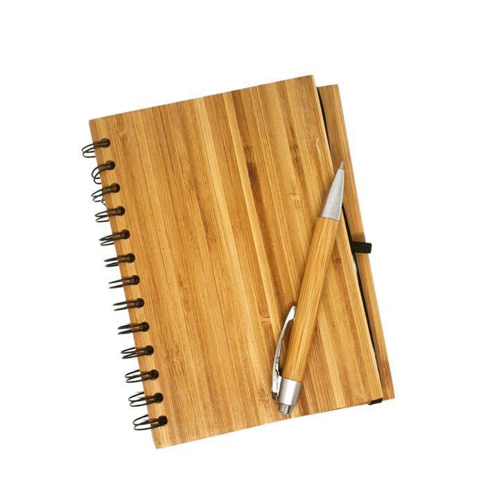 The Bamboo Company Personalized Lakbawayan Bamboo Notebook with Bamboo Pen