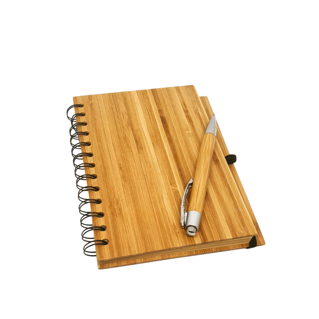 The Bamboo Company Personalized Lakbawayan Bamboo Notebook with Bamboo Pen