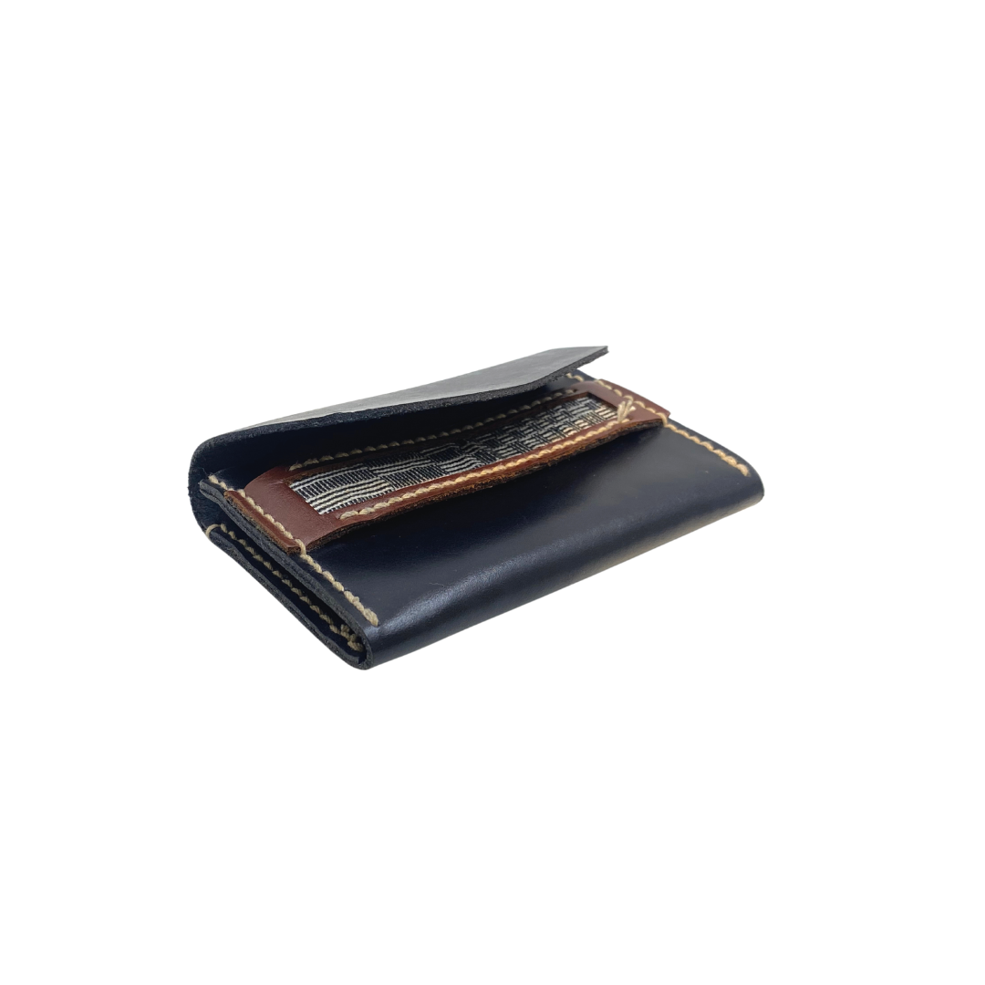 Obrano Leather and Heritage Weaves Card Holder
