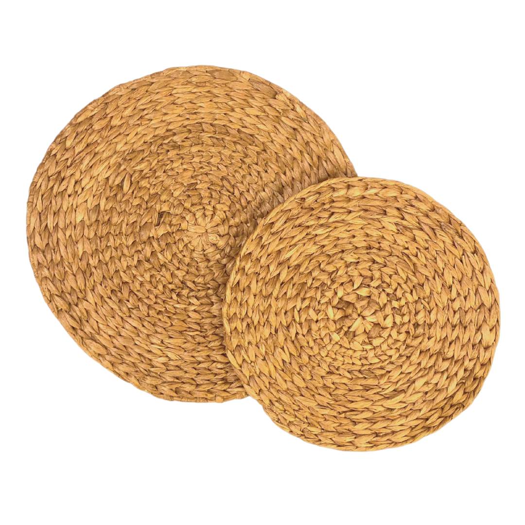 Remdavies Handwoven Water Hyacinth Round Placemat
