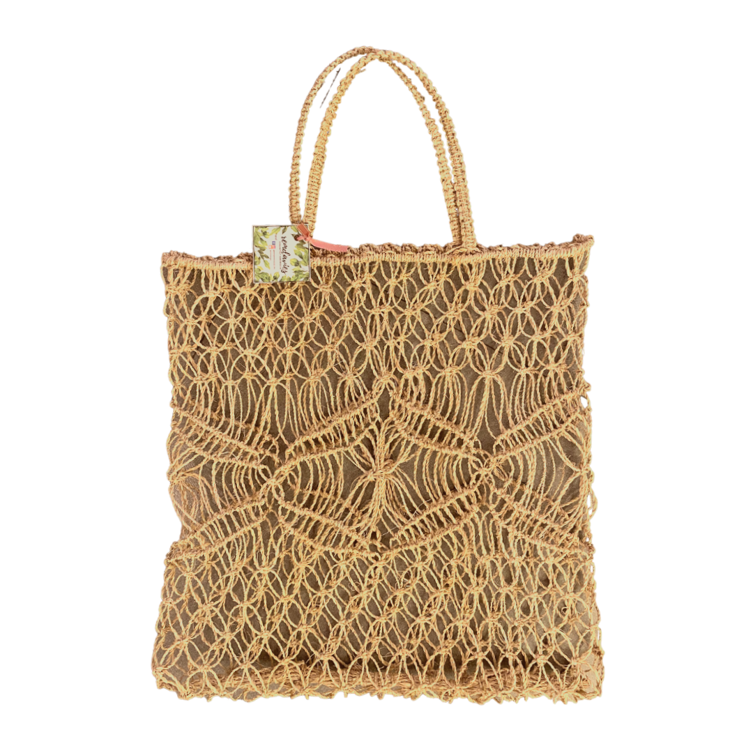 Remdavies Square Macrame Abaca Bag