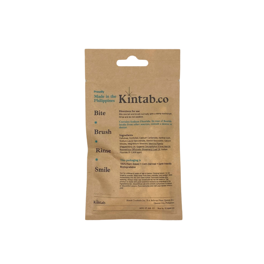 Fluoridated Toothpaste Tablets by Kintab Toothtabs | Roots Collective ...