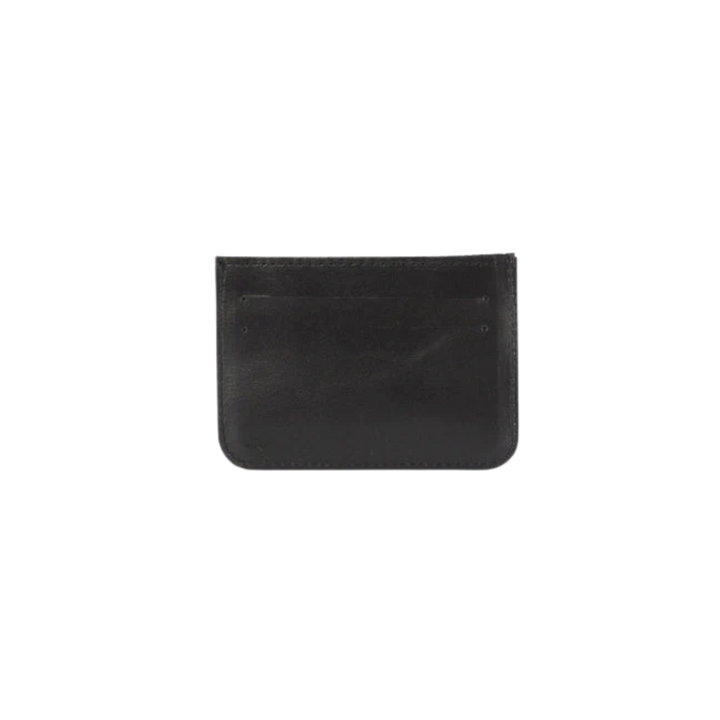 Woven Bulsa Cardholder in Black Leather