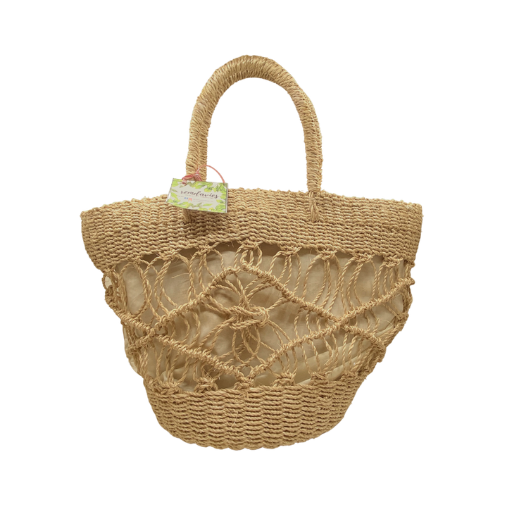 Remdavies Macrame Abaca-Roped Bag with Lining