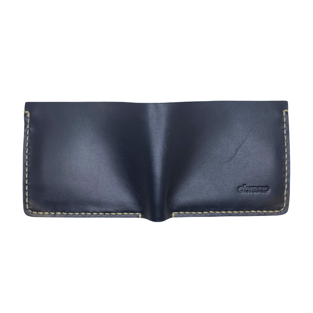 Obrano Leather and Heritage Weaves Billfold Wallet