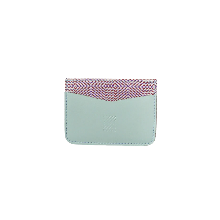 Woven Bulsa Card Holder in Mint Leather