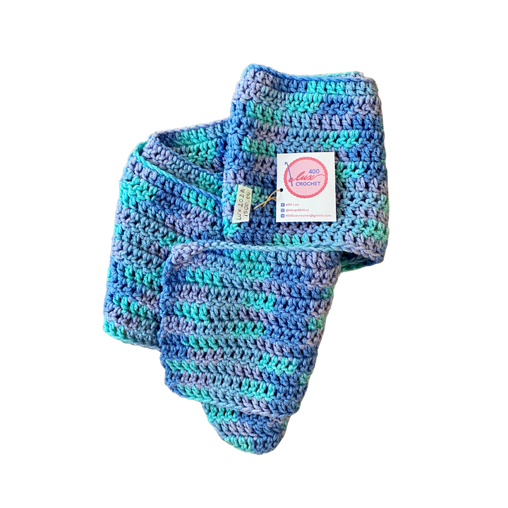 400 Lux Hand Crocheted Medium Scarf