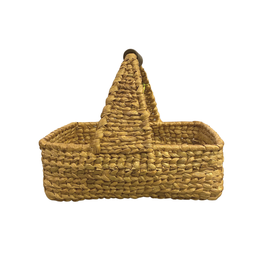 Remdavies Handwoven Water Hyacinth Retangular Basket