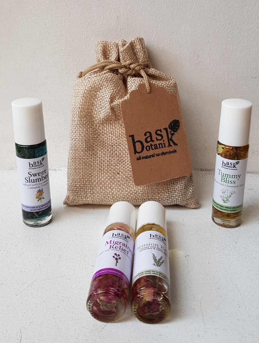 Bask Botanik Sampler Set (4 Essential Oil Rollers) - Roots Collective PH