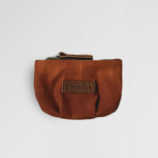 Gouache Ted Waxed Canvas Coin Purse