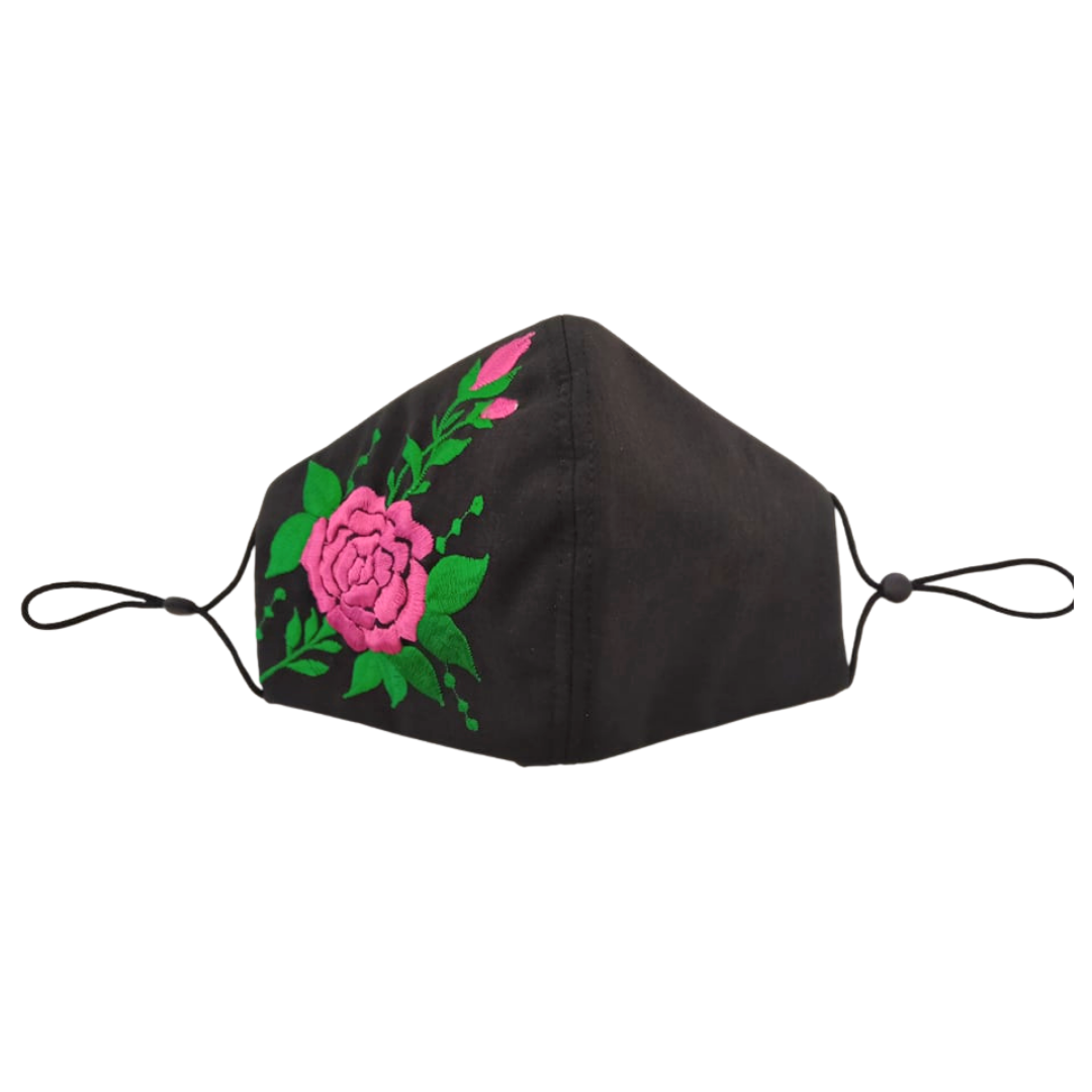 House of Habi PH Rosas Cotton Laguna Embroidered Masks with Filter Pocket