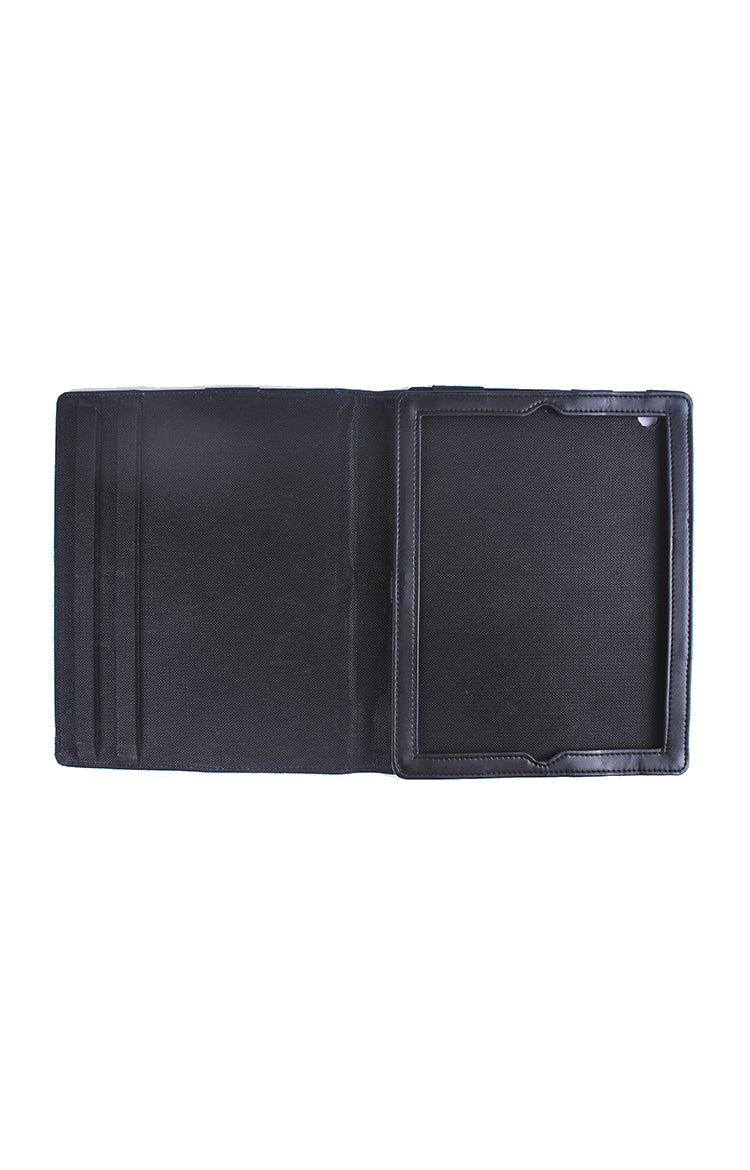 Vegan Leather iPad Case H in Black - Roots Collective PH
