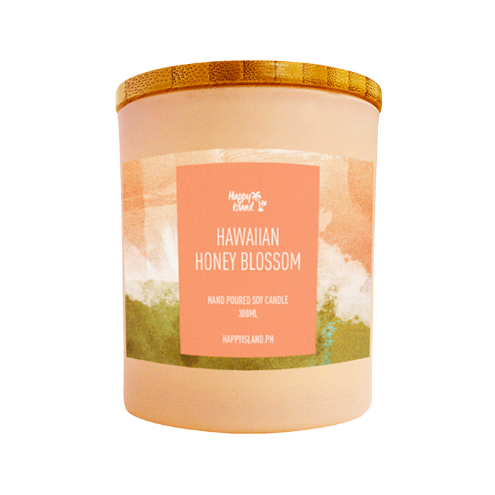 Scented Hand-Poured Soy Candle - Hawaiian Honey Blossom - Roots Collective PH