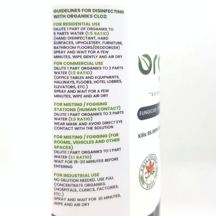 Organiks Chlorine Dioxide Disinfectant - Roots Collective PH