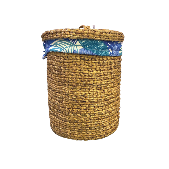 Remdavies Handwoven Water Hyacinth Hamper with Lining
